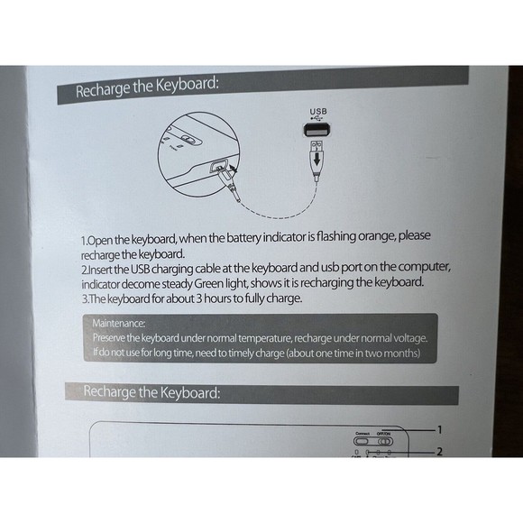 Compact Thin Wireless Bluetooth Keyboard Backlit w Manual Black Lightweight Smal - Picture 11 of 12